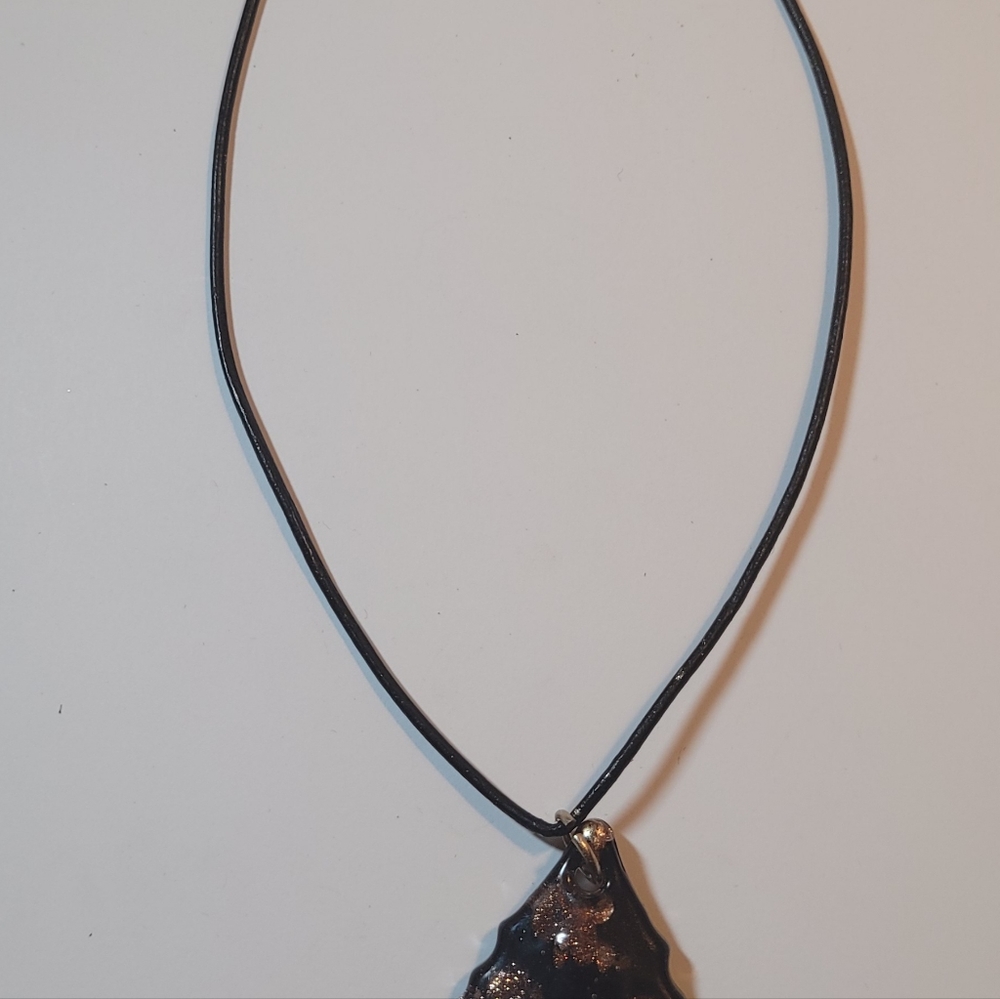 Acrylic pendent on leather string with  lobster lock - Picture 5 of 5